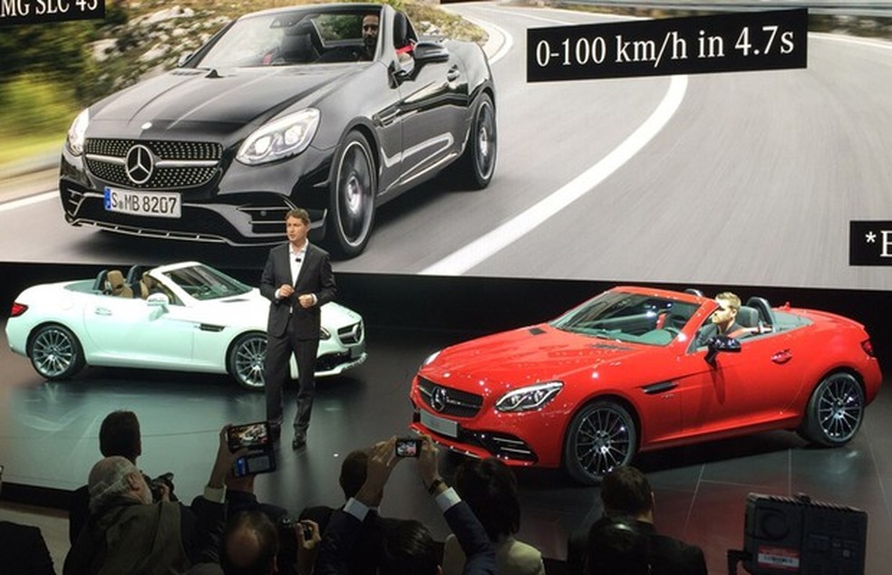 Mercedes apresenta o SLC no Salão de Detroit (Foto: Michelle Ferreira / Auto News Brasil) — Foto: Auto Esporte
