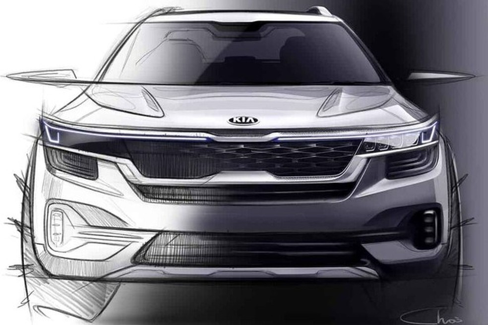 Novo SUV compacto da Kia terá grade avantajada (Foto: Divulgação) — Foto: Auto Esporte