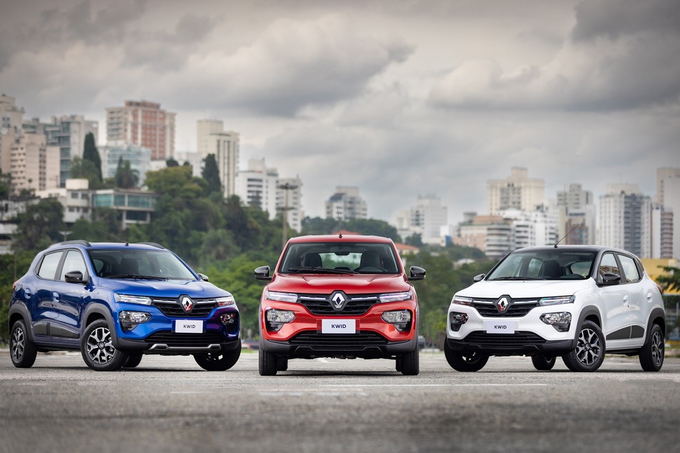 Novo Renault Kwid 2023 chega em três versões: Zen, Intense e Outsider  — Foto: Divulgação