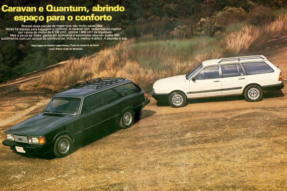 Chevrolet Caravan e Volkswagen Quantum se enfrentaram em 1987 (Foto: Arquivo/Auto News Brasil) — Foto: Auto Esporte