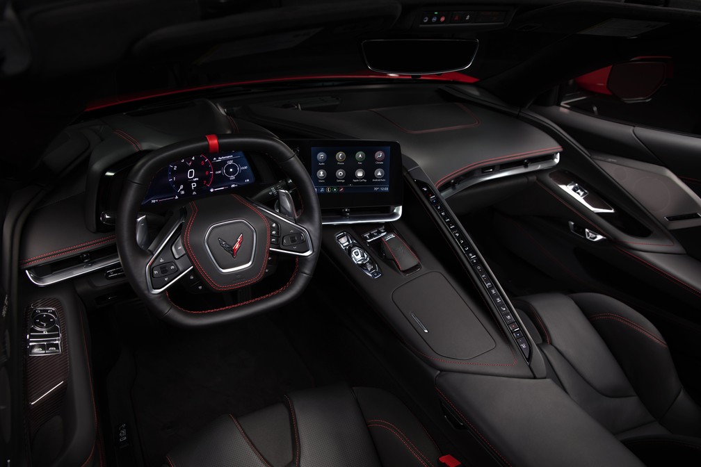 Interior do Chevrolet Corvette Stingray 2020 — Foto: Chevrolet/Divulgação