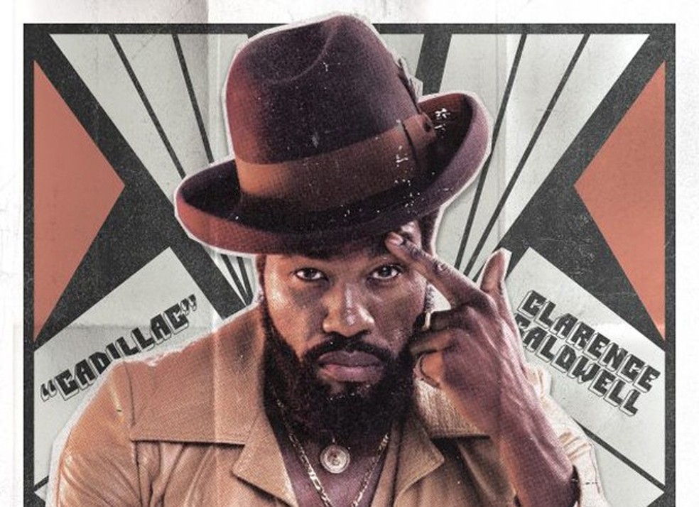 Poster deixa claro a paixão pela marca do personagem Clarence (Cadillac) (Foto: Divulgação) — Foto: Auto Esporte