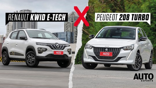 Peugeot 208 turbo x Renault Kwid elétrico: qual entrega mais por R$ 99.990