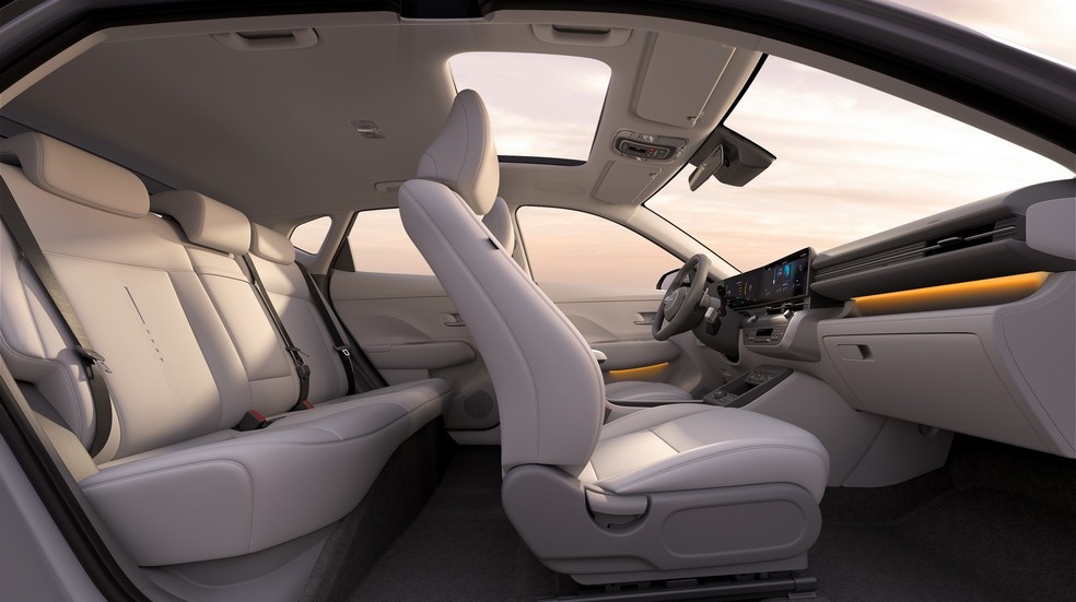 Hyundai Kona terá tela unificada no painel  — Foto: Divulgação