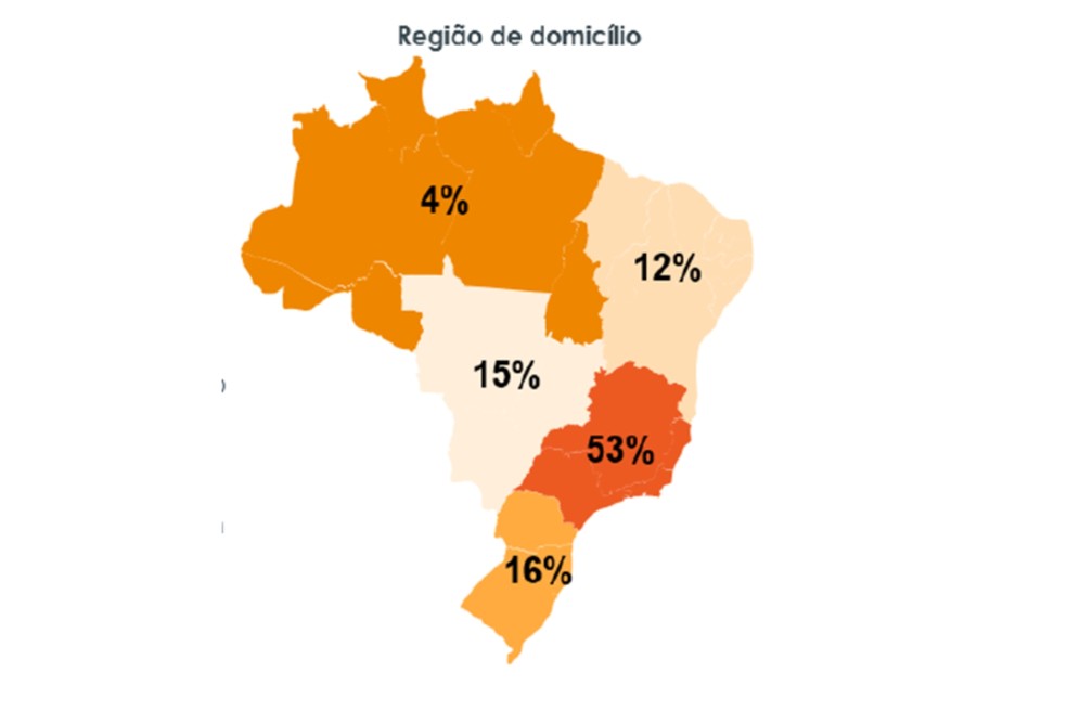 Norte é a região do Brasil com menos carros assegurados — Foto: da Comissão de Inteligência de Mercado (CIM)