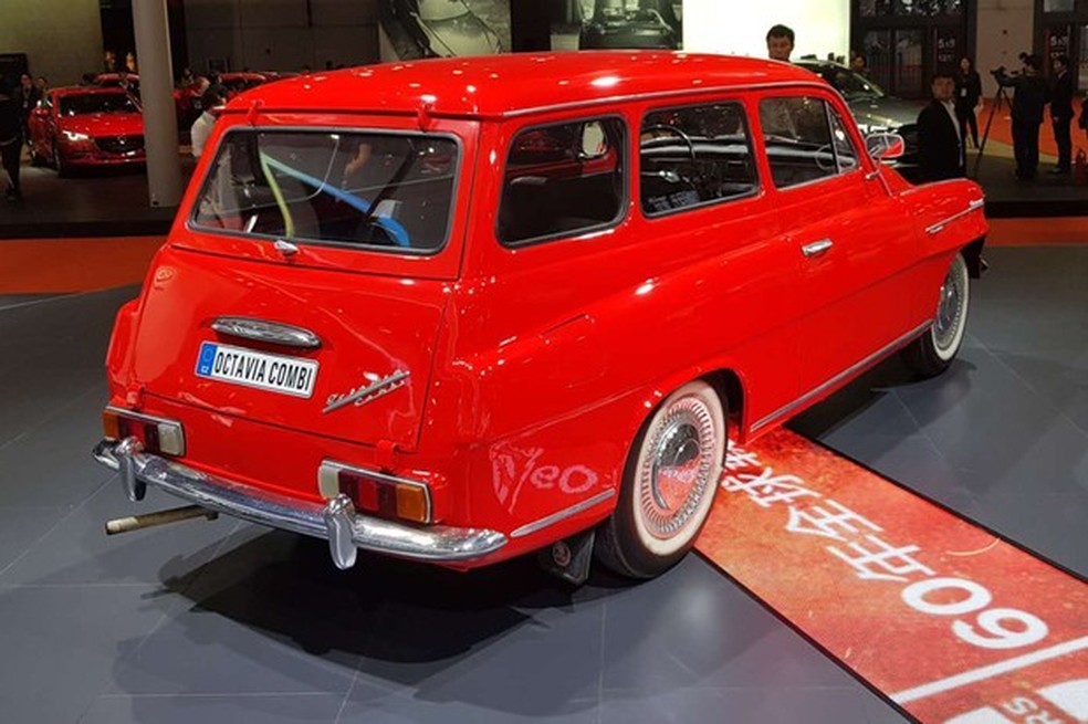 Octavia Combi no Salão de Xangai 2019 (Foto: Julio Cabral / Auto News Brasil) — Foto: Auto Esporte