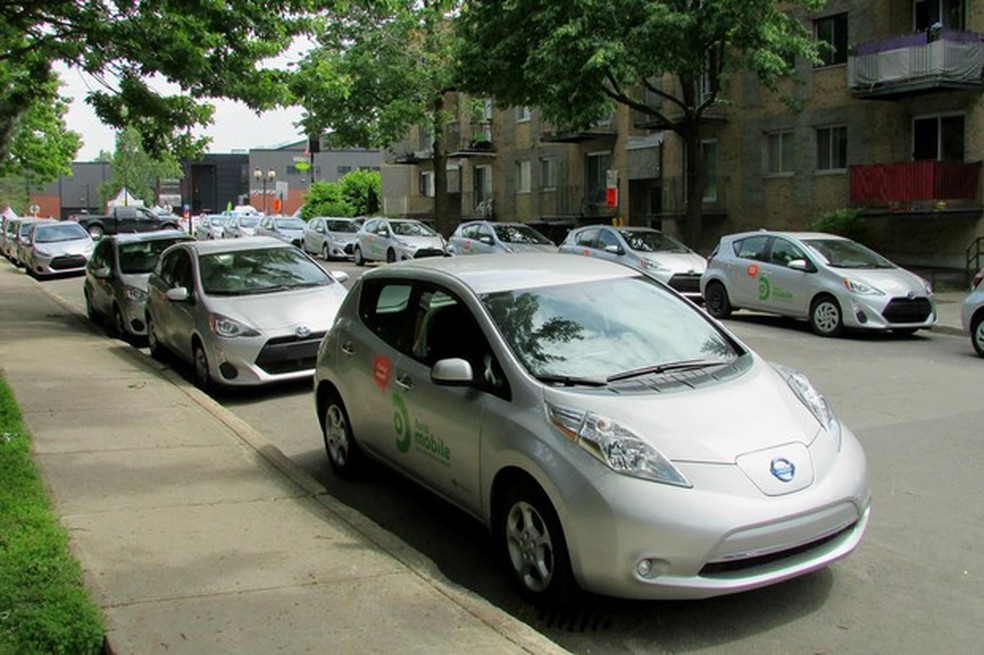 Communauto | Empresa tem 1.500 carros híbridos e elétricos compartilhados em Montreal (Foto: Jason Vogel/Jornal O 3PWEB) — Foto: Auto Esporte