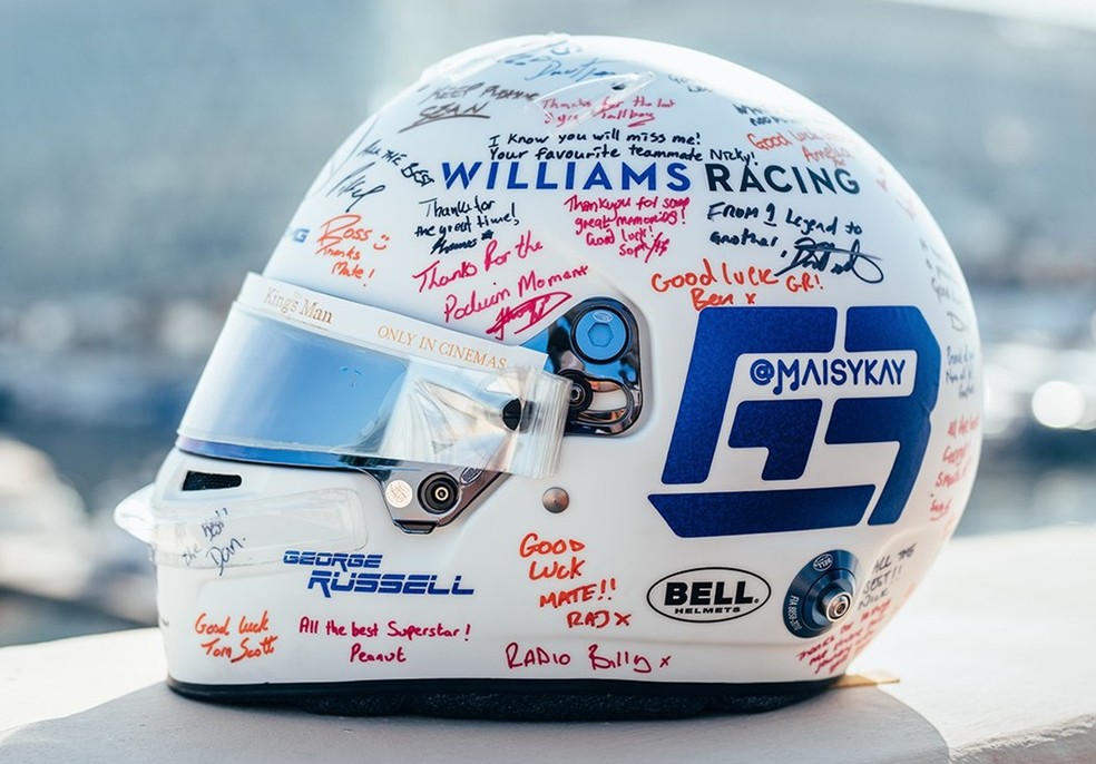 Russel corre pela última vez pela Williams neste domingo (12) — Foto: Reprodução/Twitter