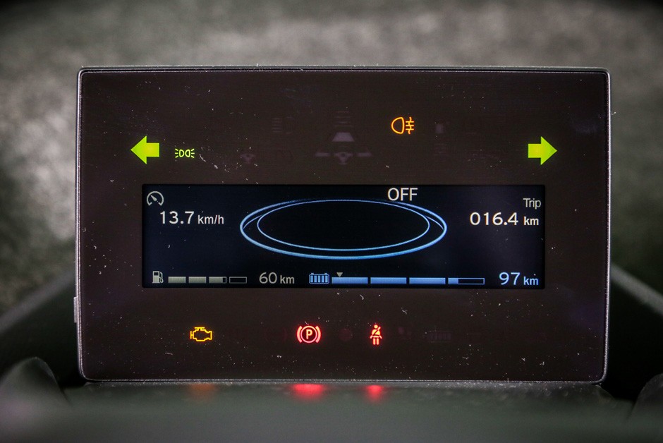 Detalhe da tela LCD do BMW i3