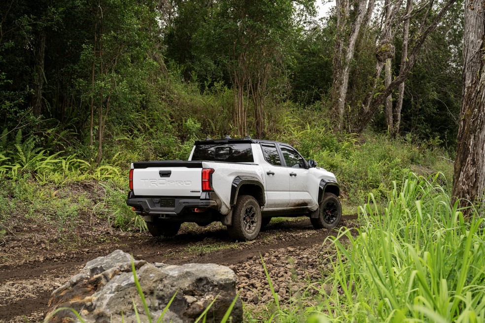 Toyota Tacoma usa uma plataforma derivada da TNGA usada no Corolla — Foto: Divulgação