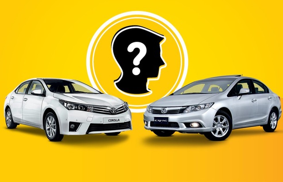 Que carro eu compro: Corolla e Civic (Foto: Auto News Brasil) — Foto: Auto Esporte