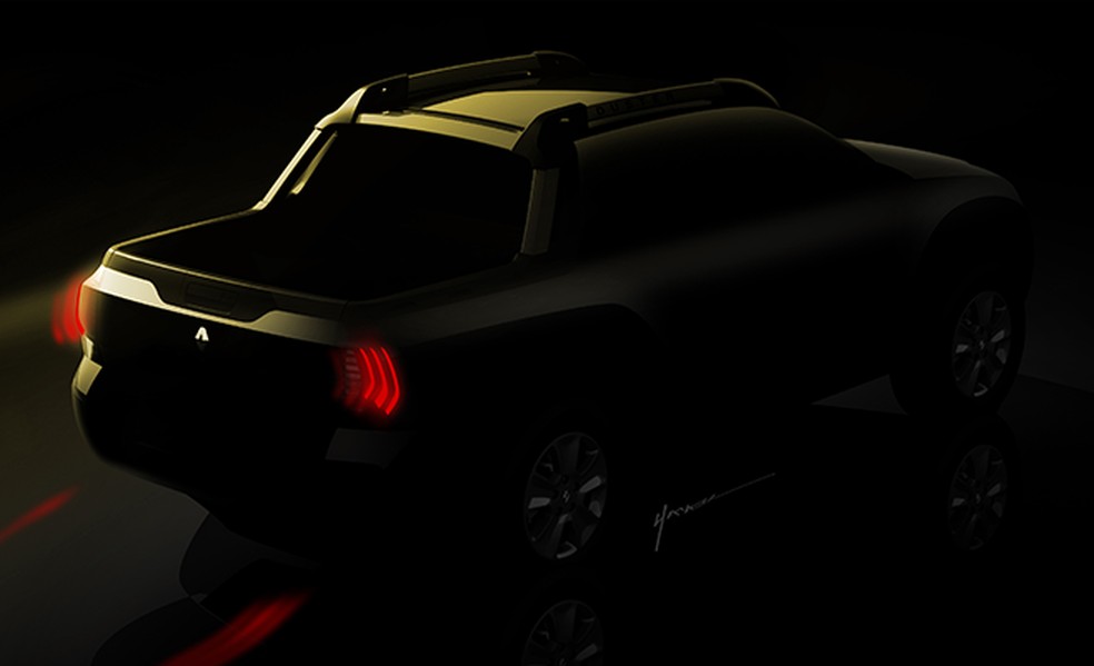 Renault mostra novo teaser da picape feita na plataforma do Duster (Foto: Renault) — Foto: Auto Esporte