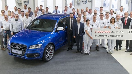 Audi comemora produção de 1 milhão de unidades da linha Q5