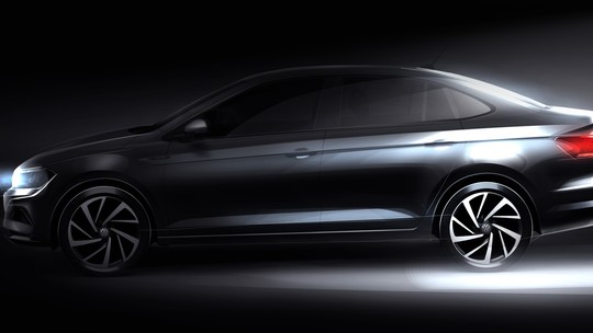 Volkswagen mostra desenho do sedã Virtus, que chega no começo de 2018