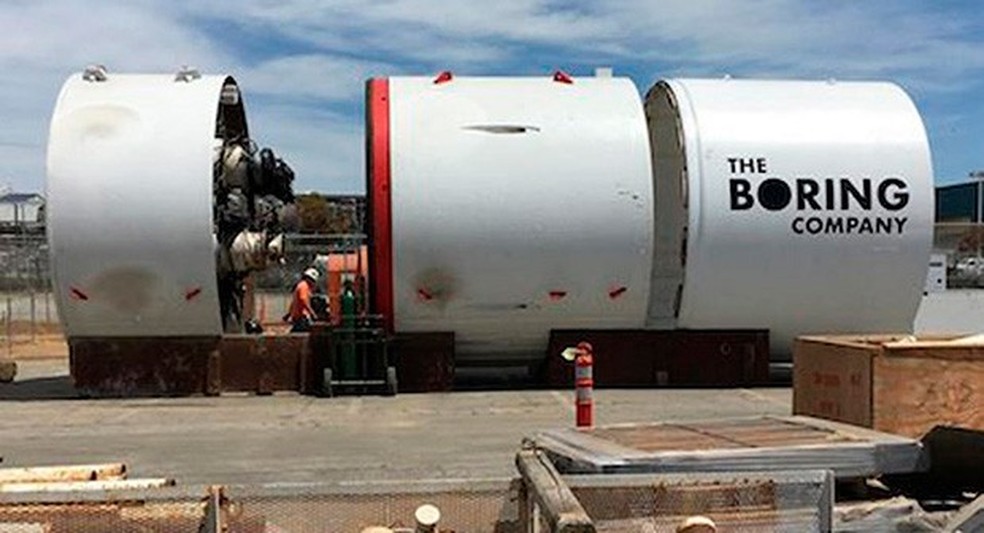 Equipamento da empresa The Boring Company, de Elon Musk (Foto: Reprodução) — Foto: Auto Esporte