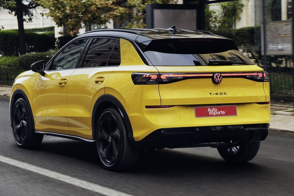 Novo Volkswagen T-Roc mede 4,37 metros de comprimento, mas versão brasileira será maior — Foto: Divulgação/Volkswagen