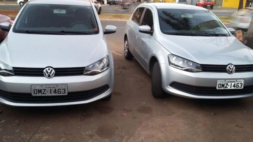 Identificar um veículo clonado não costuma ser difícil, pois o proprietário será notificado por multas estranhas em lugares que não frequentou — Foto: Polícia Civil do Estado de Goiás