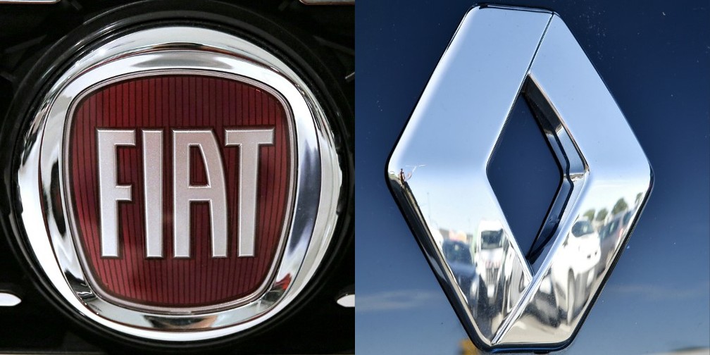 Fiat Chrysler apresenta proposta de fusão à Renault — Foto: Loic Venance/Marco Bertorello/AFP