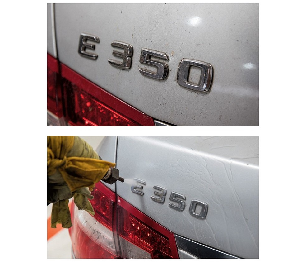 Lavagem de emblema é outra parte do detailing (Marcos Camargo/Auto News Brasil) — Foto: Auto Esporte