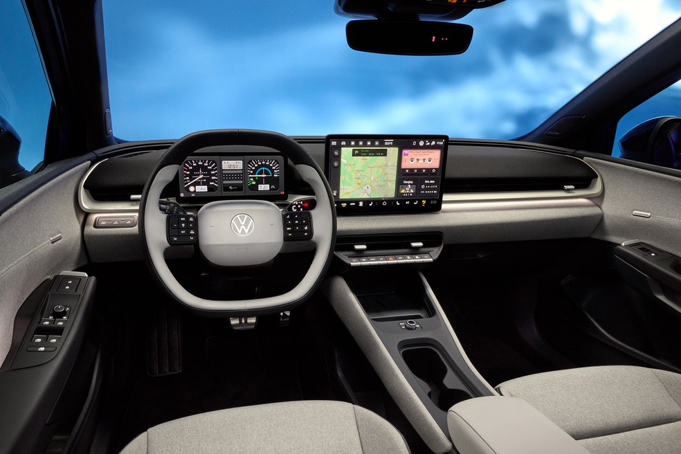 Volkswagen ID. Polo tem painel inspirado em carros do passado da marca — Foto: Divulgação/Volkswagen