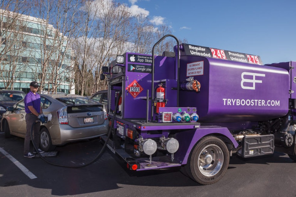 Booster Fuel é uma empresa norte-americana que entrega o combustível — Foto: Divulgação