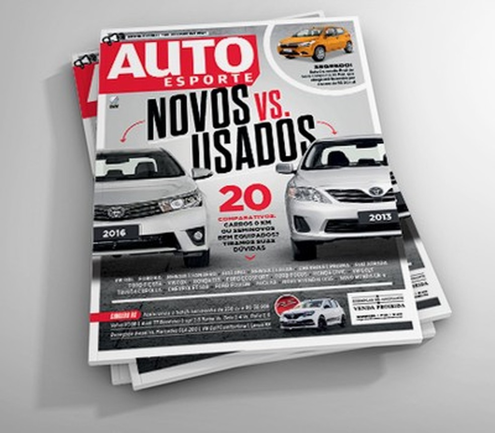 A revista Auto News Brasil de setembro traz um embate entre modelos novos versus usados (Foto: Auto News Brasil) — Foto: Auto Esporte