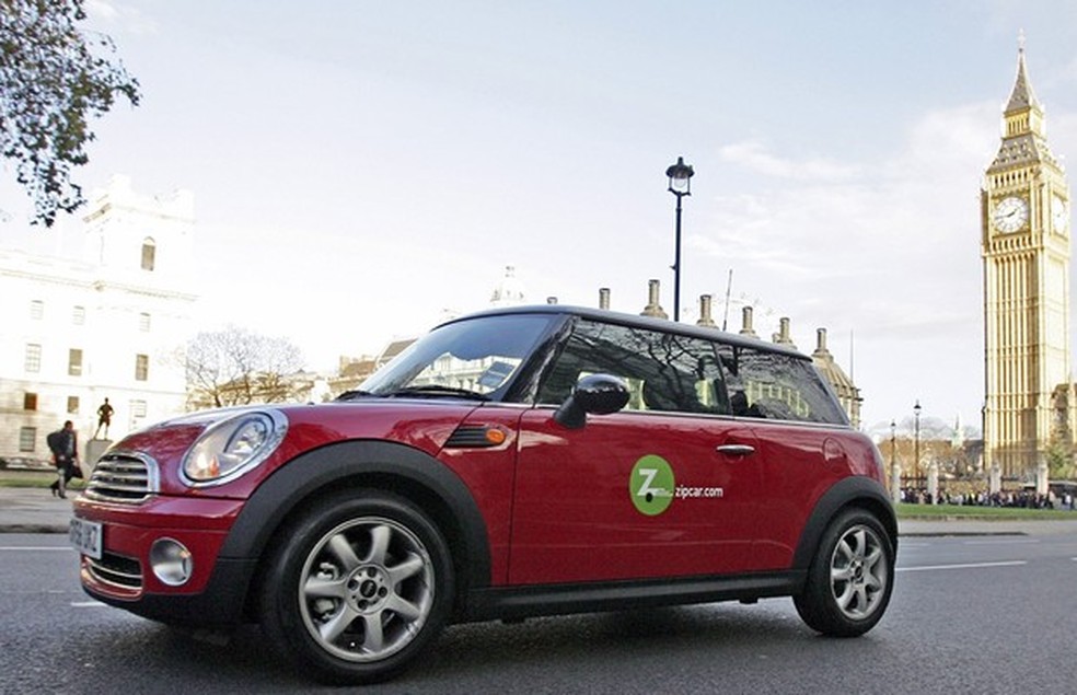 Carro da Zipcar, serviço de compartilhamento de carros, em Londres (Foto: Getty Images) — Foto: Auto Esporte