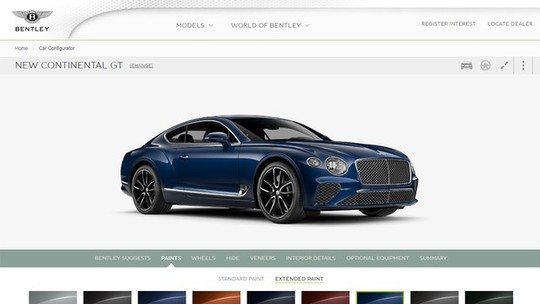 Novo Bentley Continental GT já está disponível em configurador online