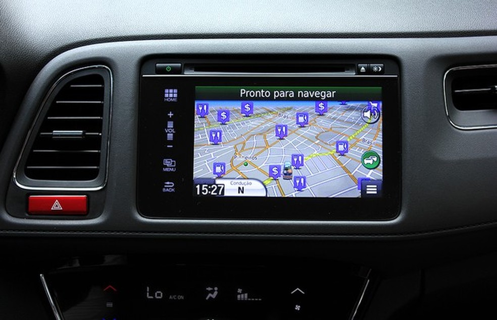 GPS na central multimídia do Honda HR-V (Foto: Gustavo Maffei/Auto News Brasil) — Foto: Auto Esporte