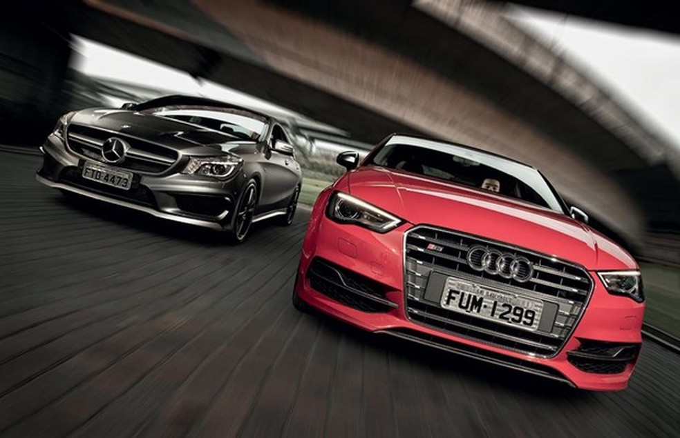Mercedes CLA 45 AMG vs Audi S3 Sedan (Foto: Fabio Aro) — Foto: Auto Esporte