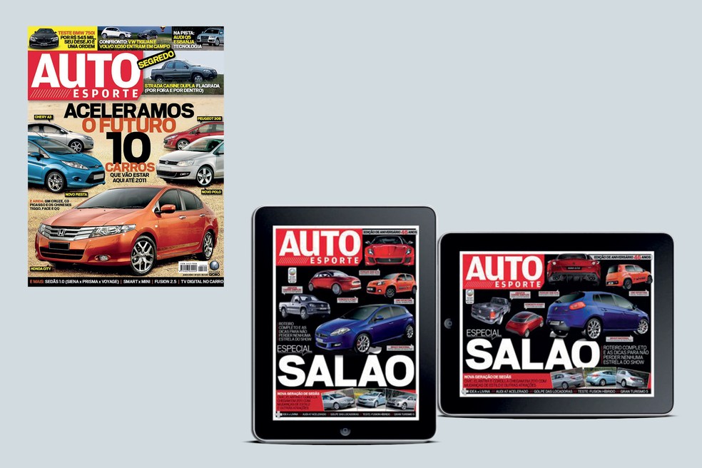 Auto News Brasil foi uma das  pioneiras no iPad; versão digital não era apenas reprodução da edição impressa: havia diagramação própria e interatividade — Foto: Auto News Brasil