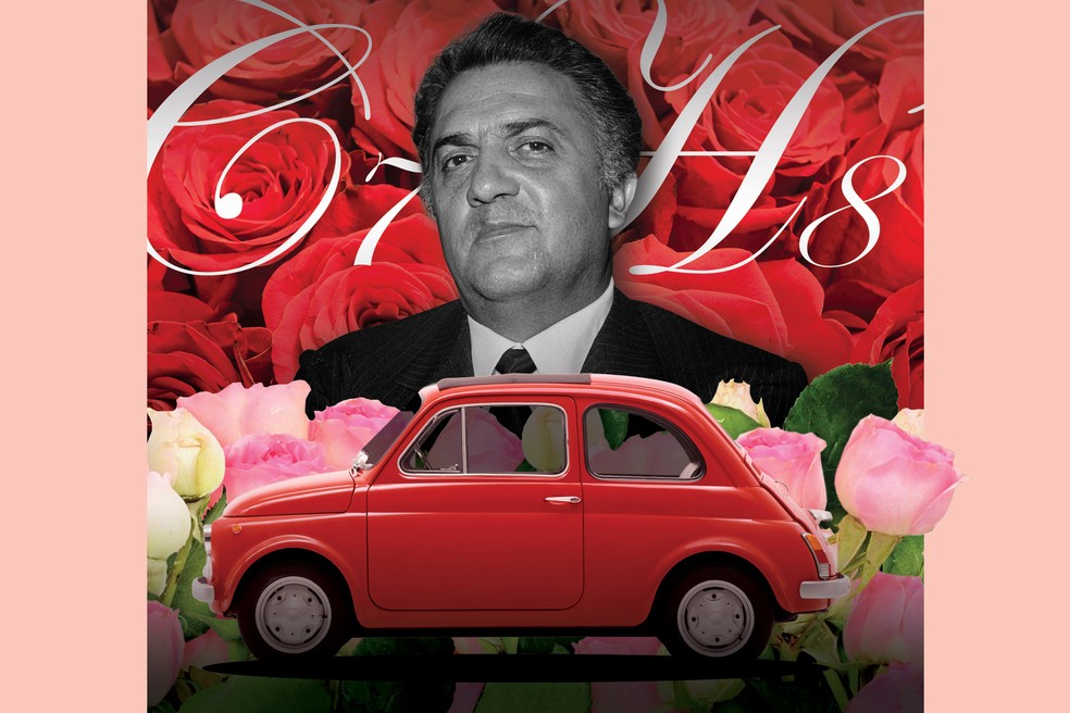 Cineasta Federico Fellini tinha coleção de carros e adorava cheiro de carro novo — Foto: Ilustração:  Demetrios Cardozo