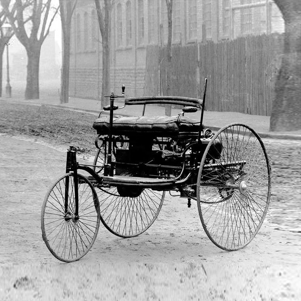 Benz Patent Motorwagen já alcançava 16 km/h — Foto: Reprodução/Mercedes-Benz