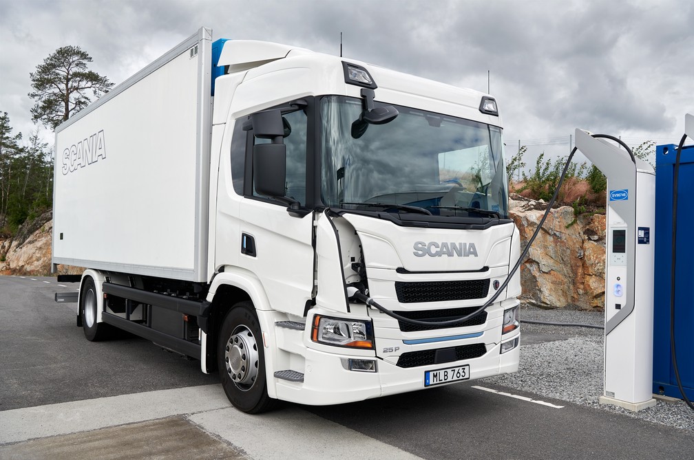 Caminhão elétrico da Scania — Foto: Divulgação