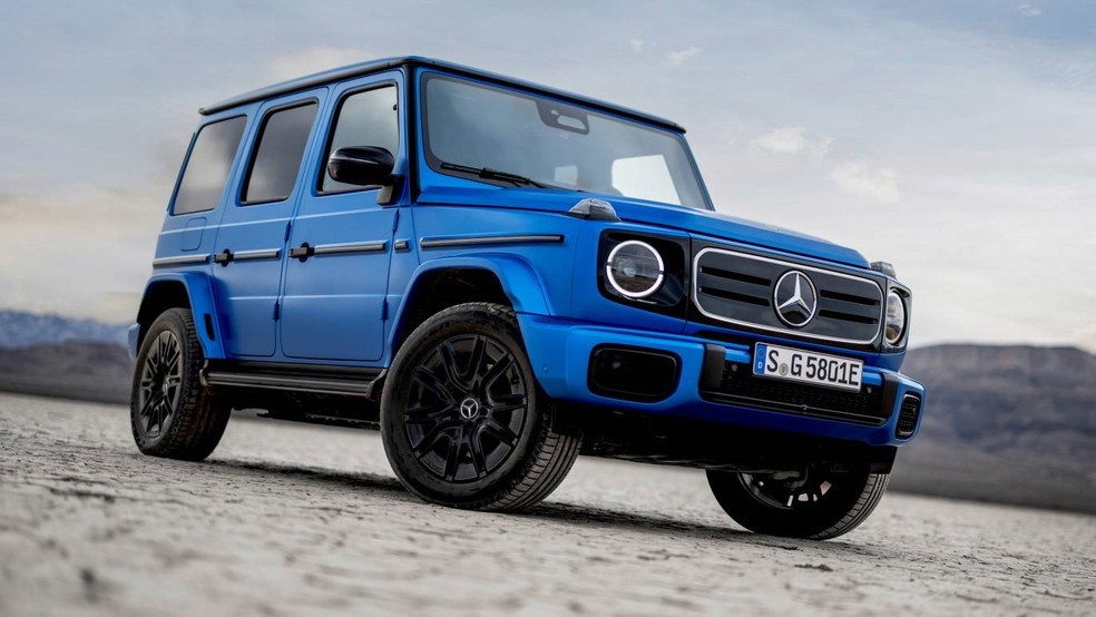 Mercedes-Benz Classe G está reestilizado e equipado com sistema micro-híbrido desde 2024 e versão atualizada deve vir ao Brasil — Foto: Divulgação