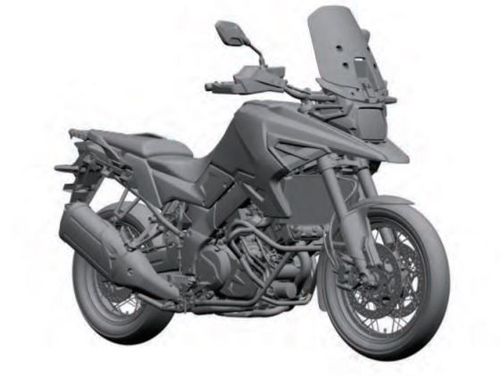 Suzuki V-Strom 1050 em desenho publicado essa semana — Foto: Inpi