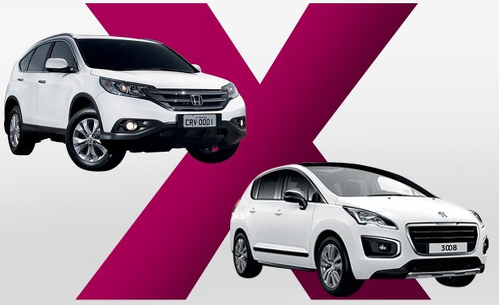 Honda CR-V x Peugeot 3008_Qual Comprar (Foto: Auto News Brasil) — Foto: Auto Esporte