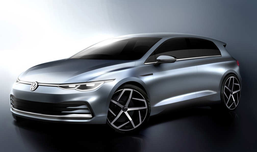 A Volkswagen revelou nesta quinta-feira (10) os detalhes de como será a nova geração do Golf.  — Foto: Divulgação