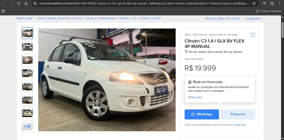 Anúncios com preços muito abaixo do mercado devem despertar sinal de alerta — Foto: Reprodução/Mercado Livre