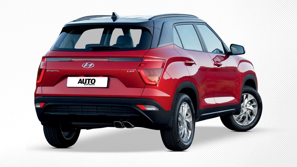 Novo Hyundai Creta: traseira tem lanternas formadas por filetes de LED em uma combinação exótica — para dizer o mínimo — Foto: Divulgação