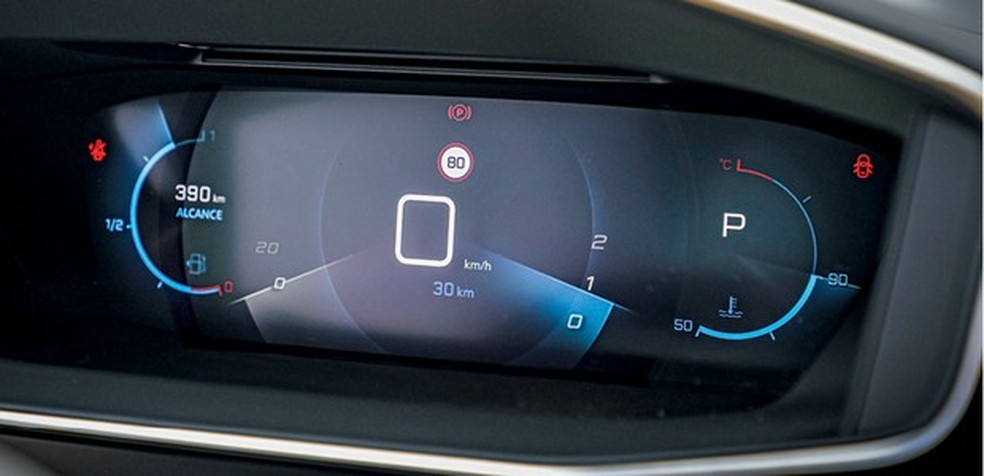 Painel digital tem camadas diferentes para criar efeito 3D (Foto: Rafael Munhoz) — Foto: Auto Esporte