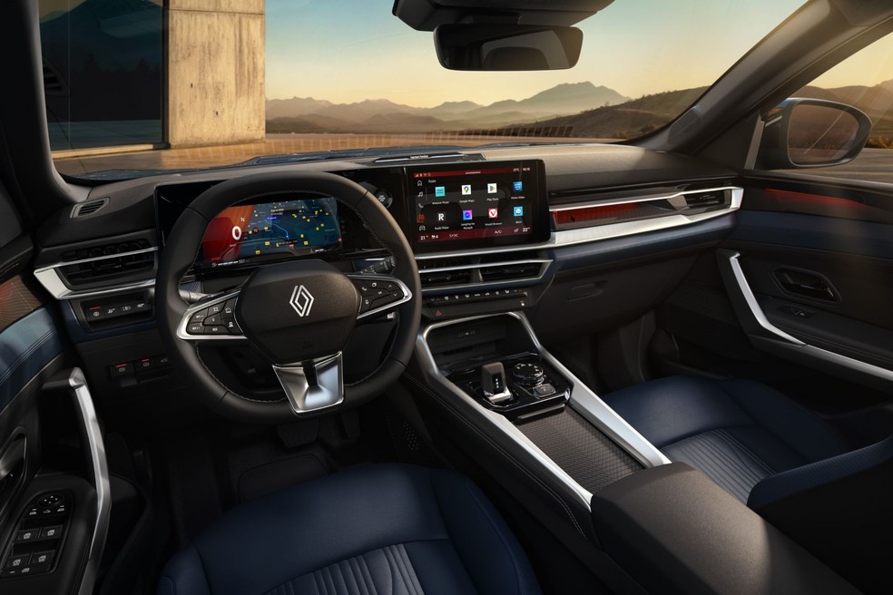 Renault Boreal tem painel de instrumentos e central multimídia de 10 polegadas  — Foto: Divulgação/Renault