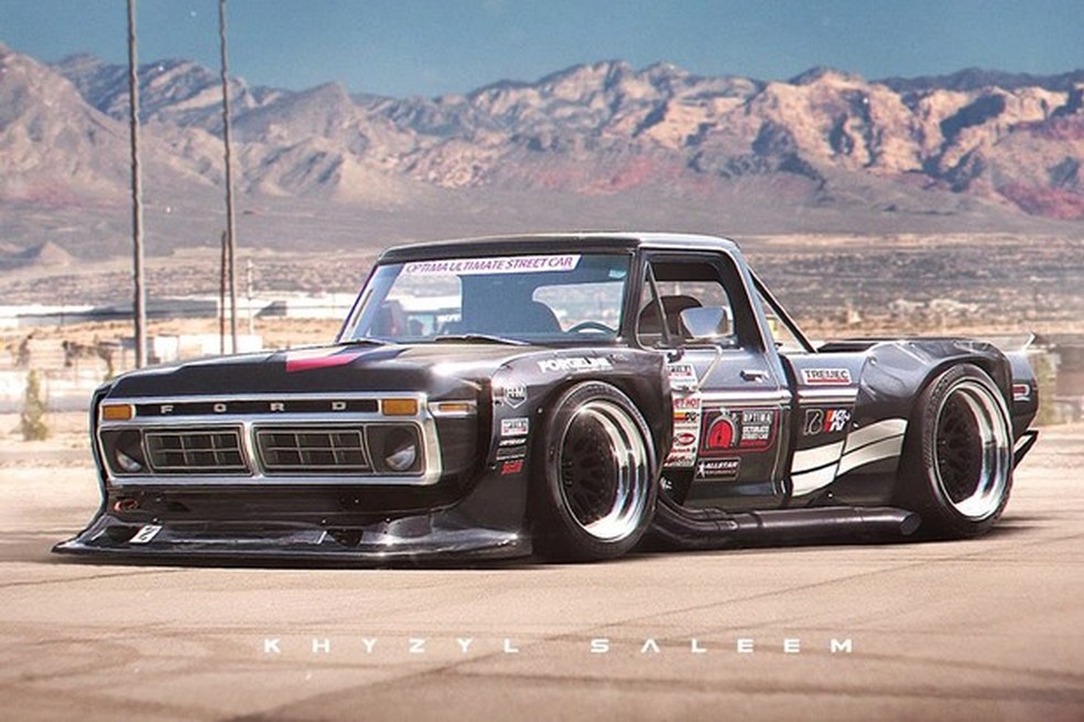 Khyzyl Saleem conseguiu traduzir o estilo que uma F150 Hoonicorn deveria ter (Foto: Reprodução) — Foto: Auto Esporte