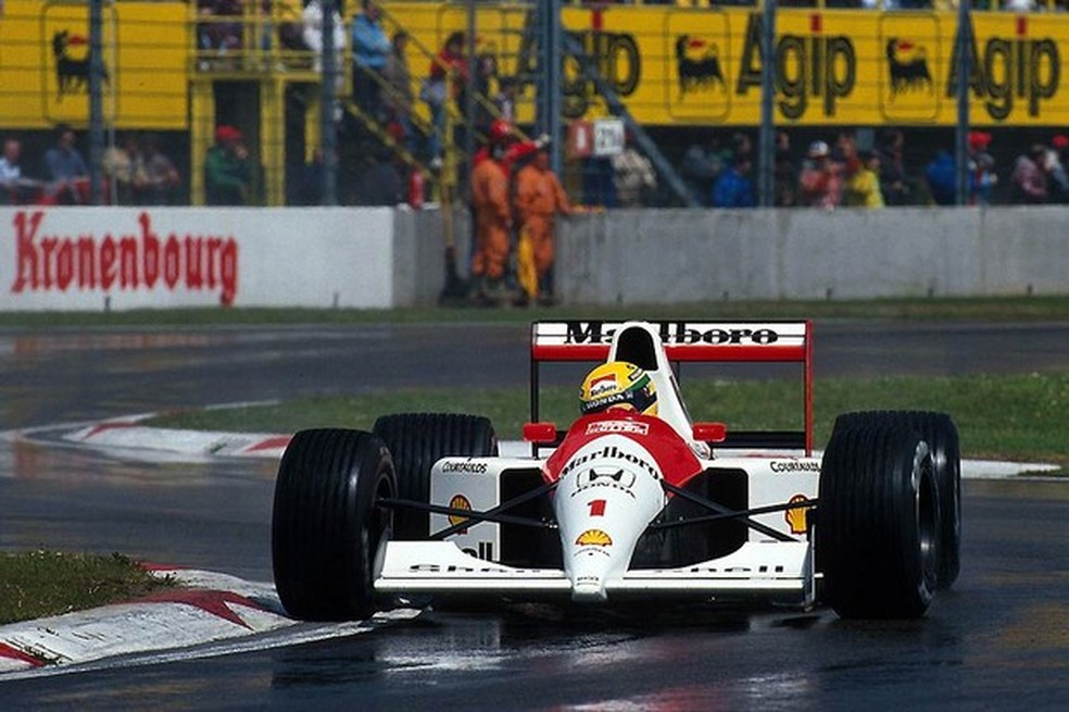 Senna no GP de San Marino de 1991 (Foto: Divulgação) — Foto: Auto Esporte