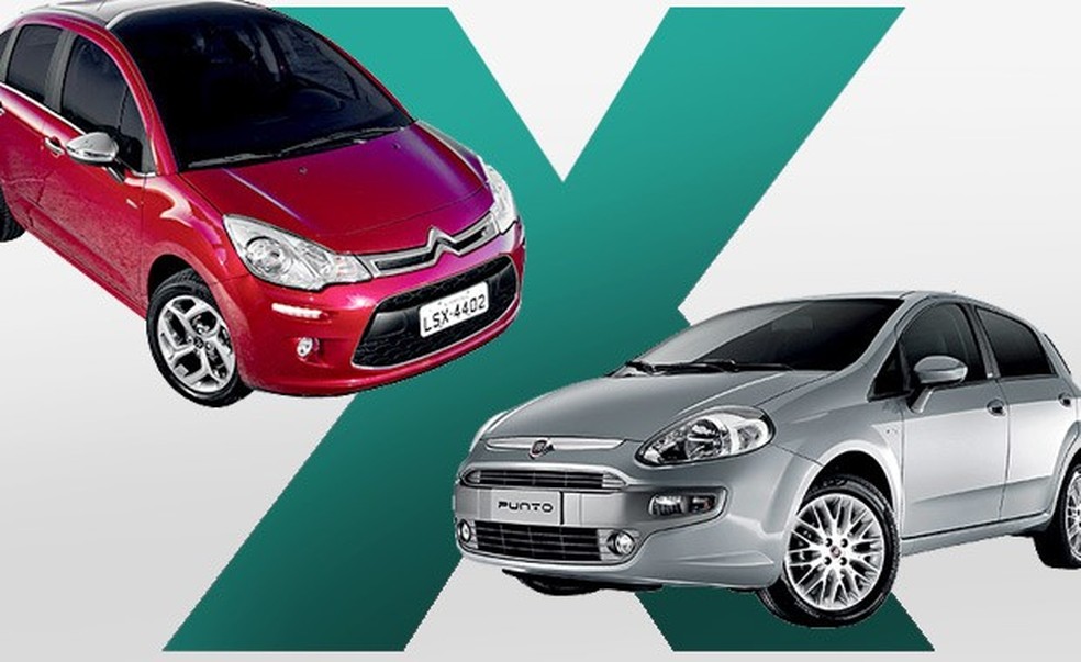 Citroën C3 ou Fiat Punto: qual comprar? (Foto: Auto News Brasil) — Foto: Auto Esporte