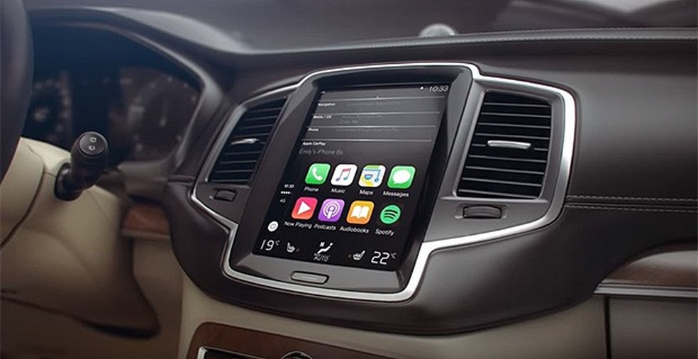 Volvo XC90 ganha compatibilidade com o Apple CarPlay (Foto: Divulgação) — Foto: Auto Esporte
