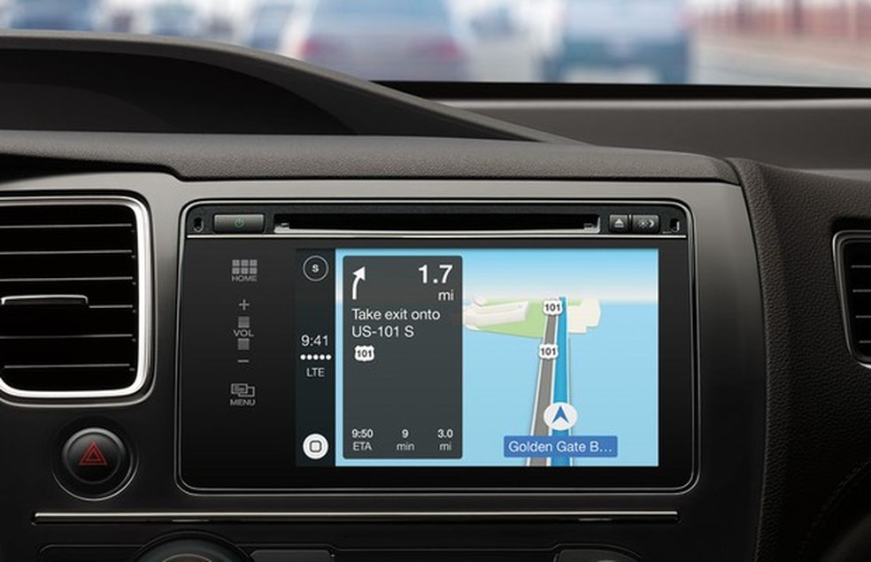 Tecnolgia CarPlay em carro da Honda (Foto: Divulgação) — Foto: Auto Esporte