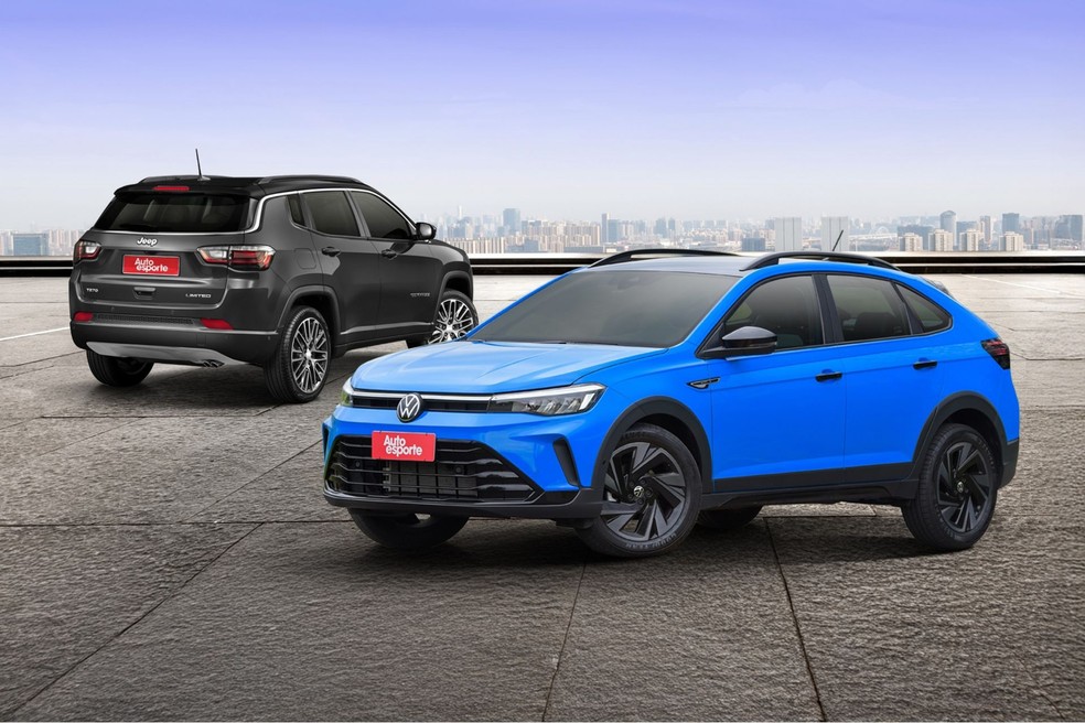Jeep Compass e Volkswagen Nivus estão entre os SUVs mais vendidos do Brasil — Foto: Auto News Brasil/Pablo Gonzalez