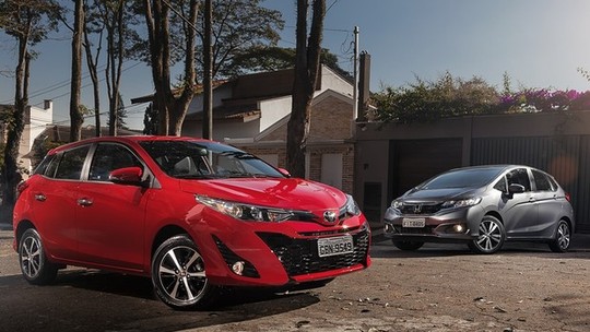 Comparativo: Honda Fit EXL encara o
recém-lançado Toyota Yaris XLS