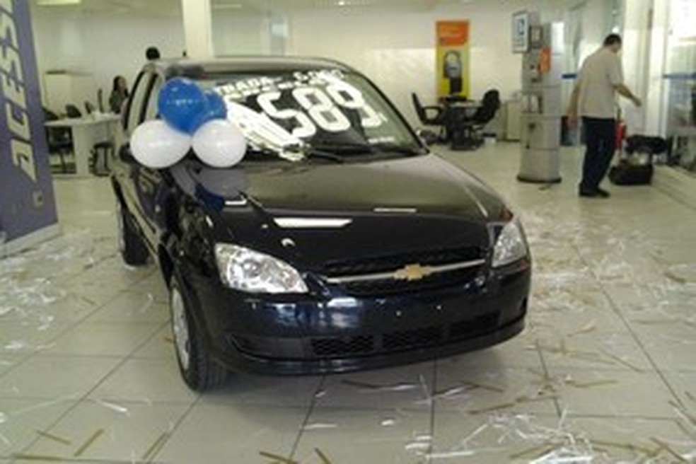 GM faz promoção para alavancar vendas do Classic  (Foto: Aline Magalhães) — Foto: Auto Esporte